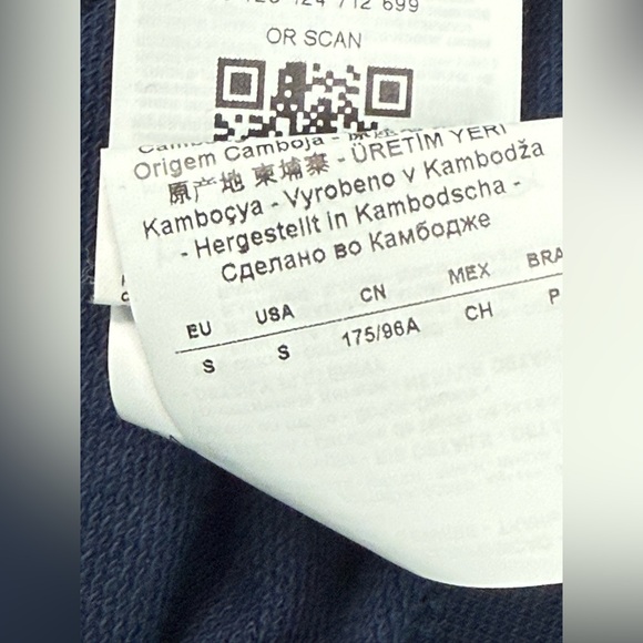 Emporio Armani ea7 logo sweatshirt crewneck in navy size s - Picture 7 of 7